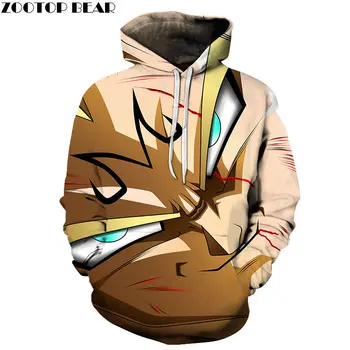 

Bloodshot Face Dragon Ball Anime Hoody Mens Pullover Sweatshirt Pullover Hoodie Casual Streatwear Sweatshirt Coat ZOOTOP BEAR