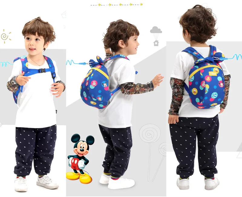 Рюкзак для малышей с изображением героев мультфильма «анти-потеря», детский школьный поводок, поводок
