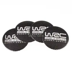 4 x углеродного волокна WRC чемпионат мира ралли 3D металлический сплав алюминия Центральная крышка колеса наклейки ступицы колеса Колпачок