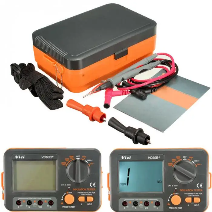 Цифровой измеритель сопротивления изоляции тестер megger Мегаомметр 250 V 500 V 1000 V GHS99
