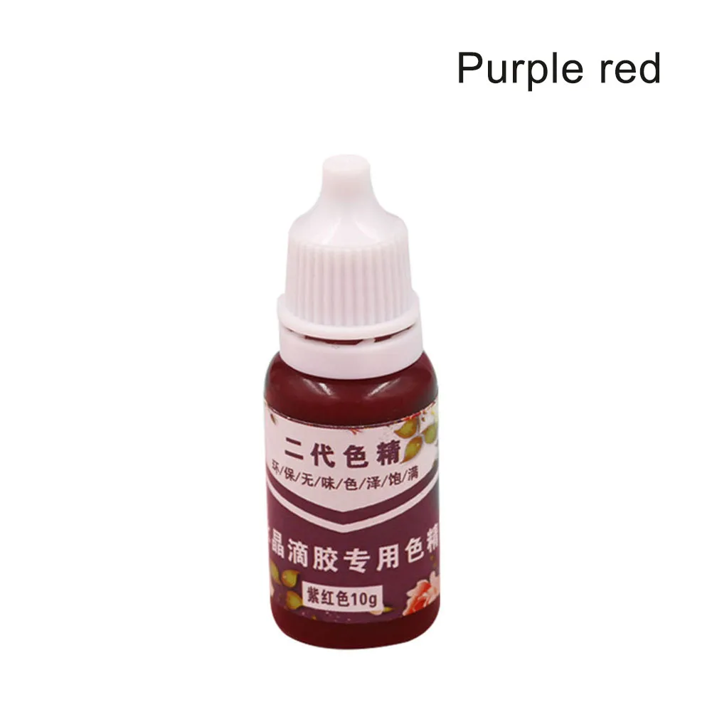 High Concentration UV Resin Liquid Pearl Color Dye Pigment Epoxy for DIY Jewelry Making Crafts GHS99 - Цвет: Purple red