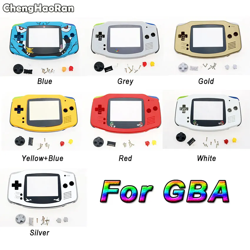 

ChengHaoRan Full Set Limited Edition Housing Shell Cover Case w/ Conductive Rubber Pad Buttons for GameBoy Advance GBA Console