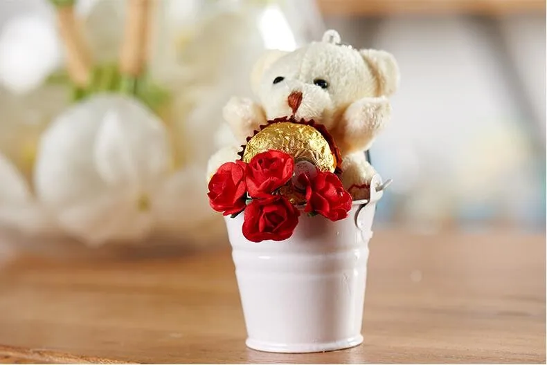 Медведь любовь ведро банки для шоколада посылка коробки для детского душа, MNT1-1