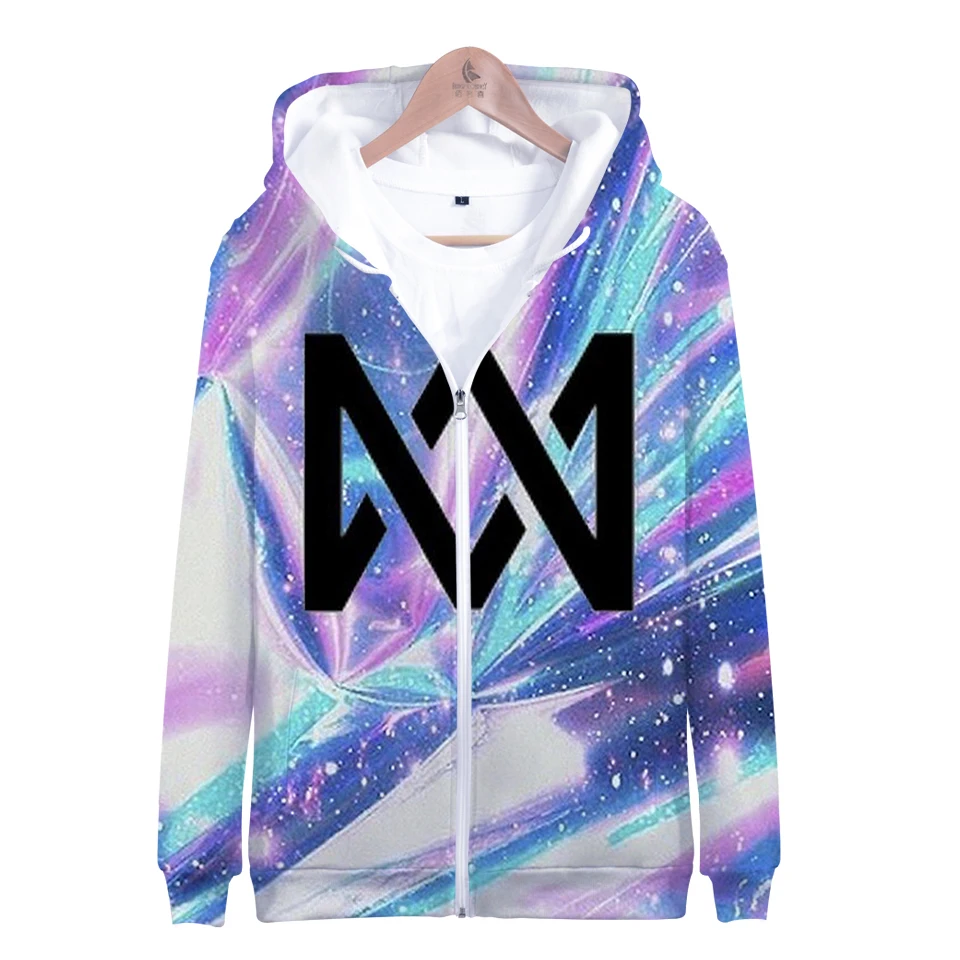 Marcus and Martinus Harajuku Zipper Jacket Marcus Martinus 3D Hoodies Sweatshirt Women/Men singer Hoodies Women Plus Size