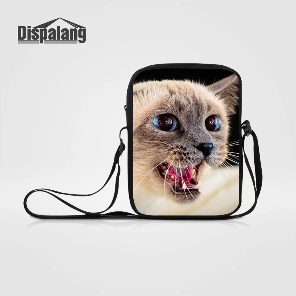 cat print mini shoulder bags