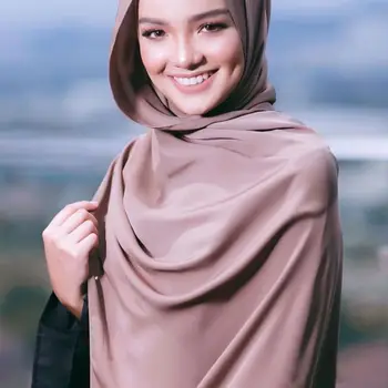 

Ladies Simple Solid Long Shawl Head Scarf Female Daily Wrap Hijab Plain Muslim Fashion Headscarf