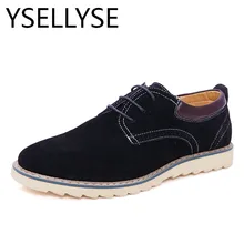 Luxury Branded Design Genuine Suede Leather Men Casual Shoes New Fashion Flat Breathable British Style Oxford Shoes Plus Size47