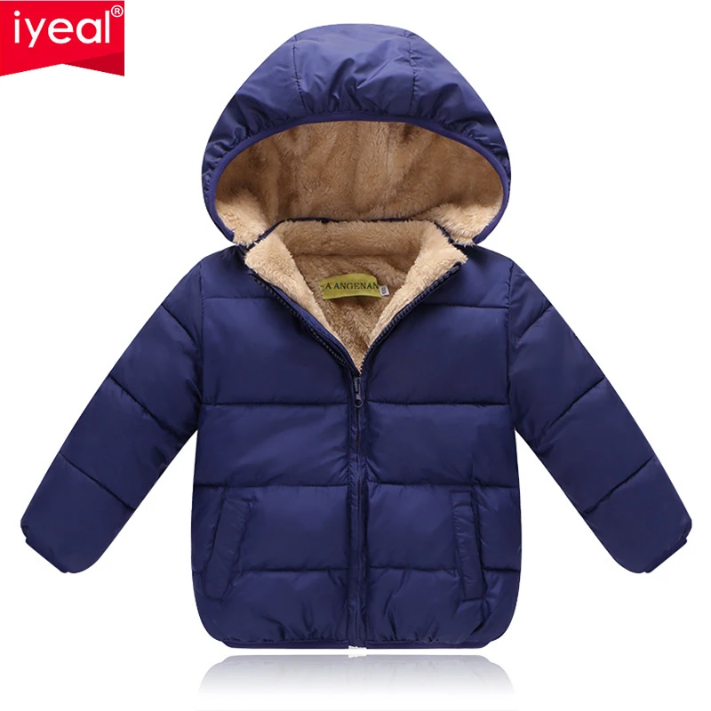 For 1-4 Years Old Teen Baby Boys Girls Winter Thick Coat Padded Jacket Kids Clothes