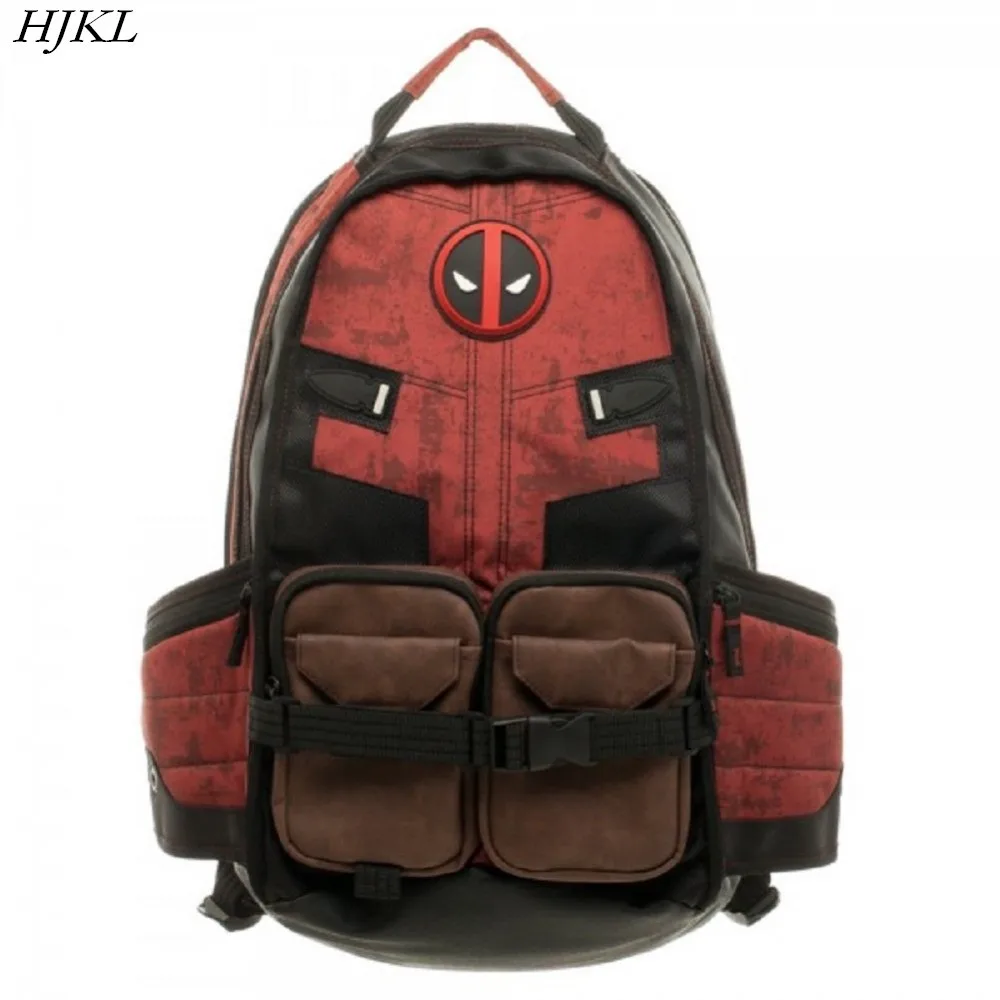 HJKL Дэдпул Marvel Comics, школьные сумки с супергероями из фильма «Civil War», мужские рюкзаки Mochila, рюкзаки на плечо, женская сумка