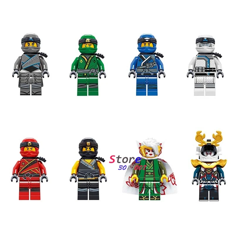 

Single Ninja Masters of Spinjitzu Movie Nya Lloyd Jay Zane Kai Cole Harumi Samurai X building blocks bricks toys for children