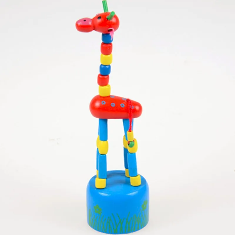Уникальная безопасная Новинка Забавные Раннее Обучение Q животные игрушечные Жирафы деревянный, детский вокальный подарок