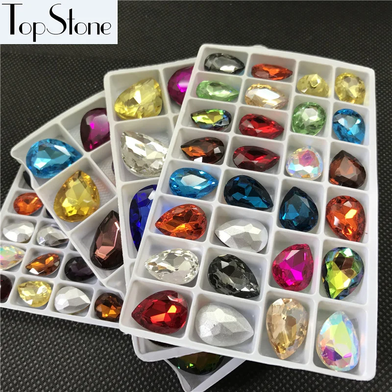 

Mix Colors Teardrop Fancy Stones Pointback Droplet Glass Crystals 4x6,5x8,7x10,6x10,8x13,10x14,13x18,18x25,20x30,30x40mm