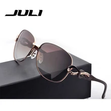 JULI Gafas de Sol Moda Gafas Polarizadas Gafas de Sol Polaroid Mujeres Diseñador de la Marca oculos femenino A164C