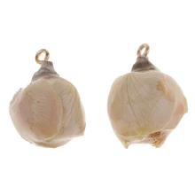 2 шт. настоящий цветок Подвески Натуральные Сушеные розы Подвески с подвеской для сережек подвески ожерелья для изготовления рукоделия