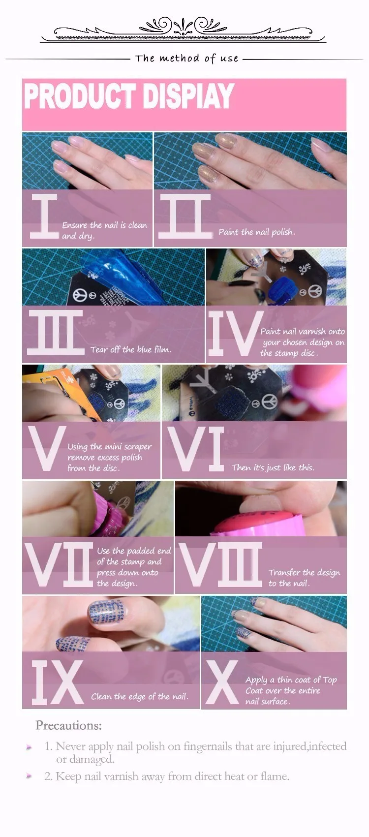 Новое поступление, 1 шт., шаблоны для дизайна ногтей, красивый дизайн, пластины для штамповки ногтей, пластина для нанесения лака для ногтей, инструмент для маникюра