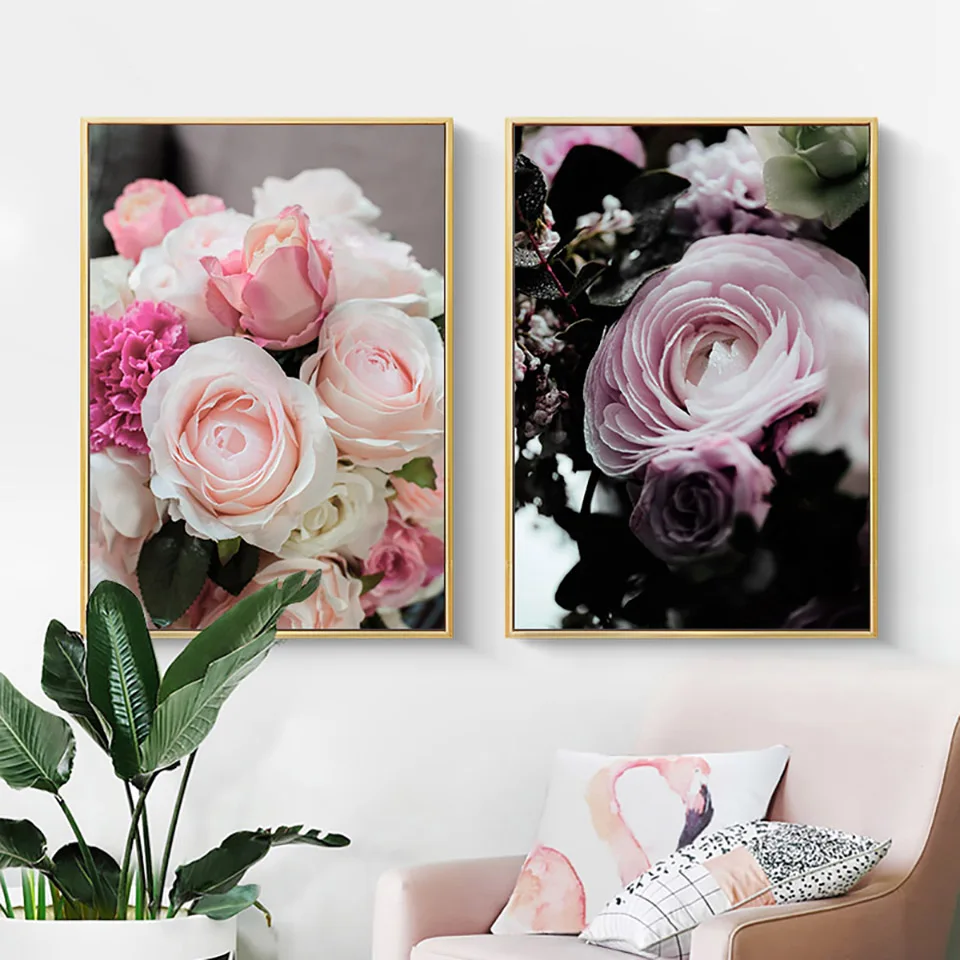 Rosa-flor-bot-nico-cartel-escandinavo-arte-de-la-lona-de-impresi-n-decorativa-pintura-de (3)