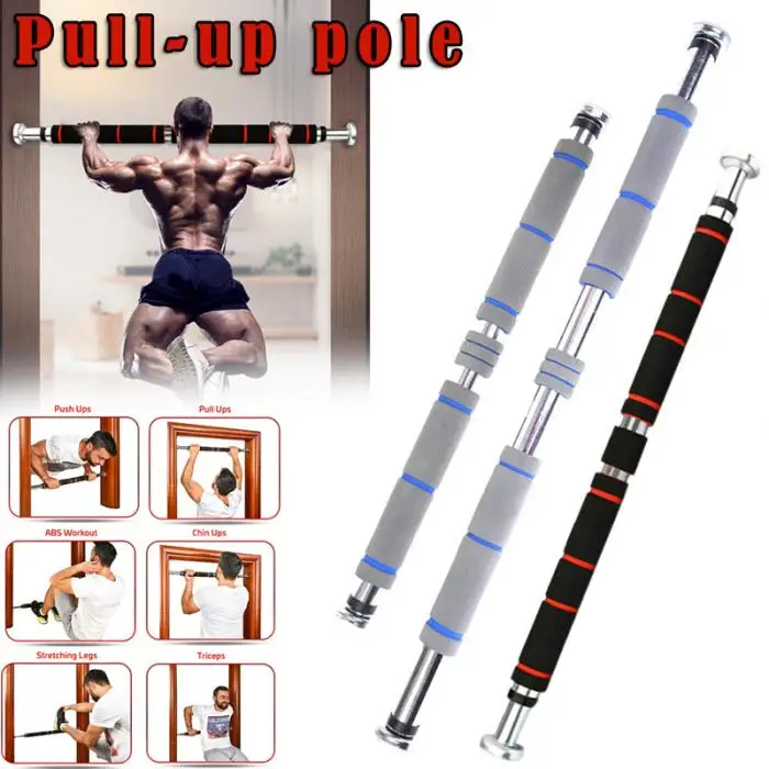 1 шт. Pull Up Bar-замок дверной проем Pul lup бар/подбородок вверх бар 60-100 см регулируемая ширина 1200 г регулируемое оборудование для упражнений