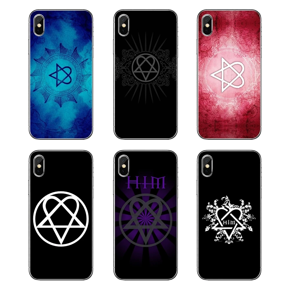 

For Huawei Honor 8 8C 8X 9 10 7A 7C Mate 10 20 Lite Pro P Smart Plus Soft Transparent Cases Him Heartagram Logo HIM Finnish band