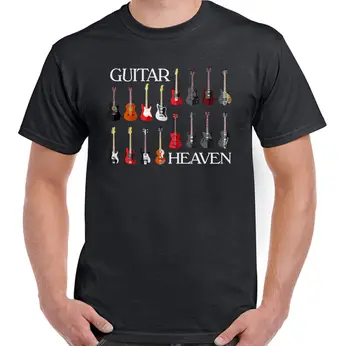 

Guitar Heaven Mens Funny Guitarist T-Shirt Electric Acoustic Bass Rock Music Cool Casual pride t shirt men Unisex New Fashion