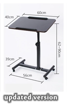 

Room Simple desktop notebook computer desk bed side laptop pulley table household contemporary lifting computer table 60x40cm