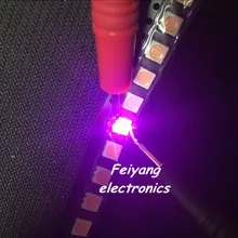 500 шт. прозрачный светодиодный светильник, Диод 5050 УФ/Фиолетовый SMD/SMT, высокомощный светодиодный PLCC-6, 3 чипа, супер яркий светильник, высокое качество