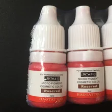 5 бутылочек Розовый Красный Профессиональный вакуумный эзептический макияж микро пигментная Косметика цвет постоянный пигмент для перманентного макияжа