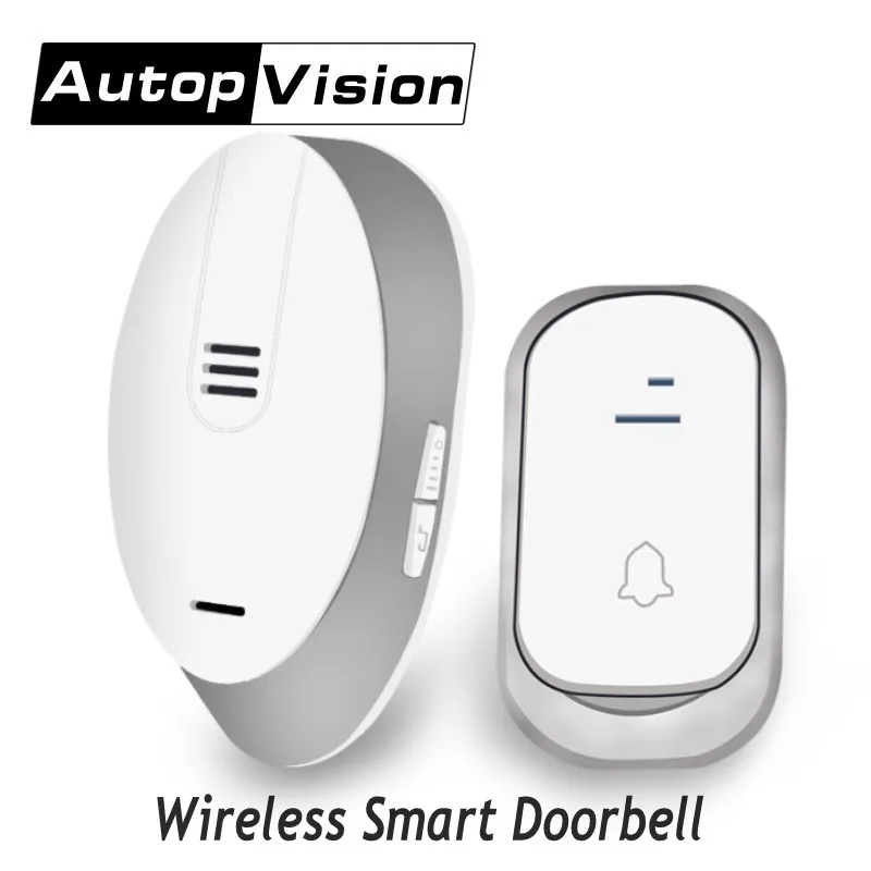 

Wireless Home Door Bell Waterproof music Doorbell With 32 Chimes Adjustable Wireless Smart DoorBells with Receiver+Transmitter