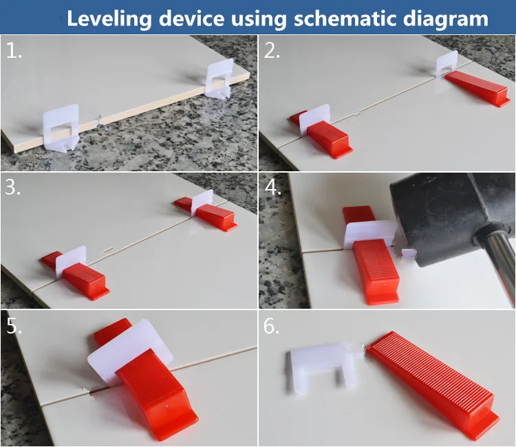400 шт. система выравнивания плитки 300 зажимы с 100 клинья пластиковые прокладки инструмент плитки пластик 1,0 мм зазор предотвращает смещение