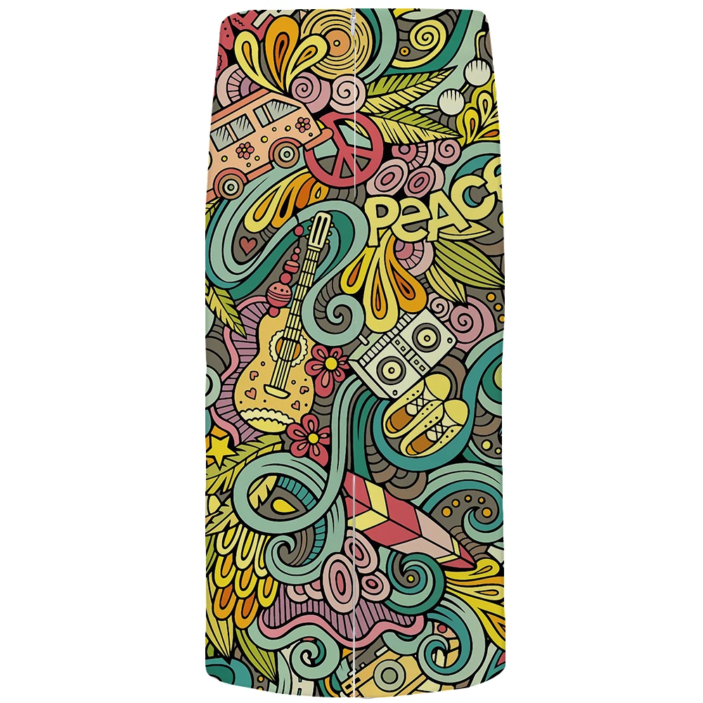 KYKU музыкальные юбки женские цветные офисные юбки карандаш Харадзюку Сарафаны с 3d принтом машины Повседневные Вечерние женские юбки s