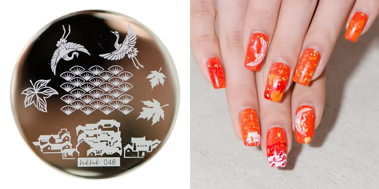 

On sale !!1PC Nail Stamping Plate Image Transfer Templates Stamp Tool hehe48--Peng Haiqiu serial series