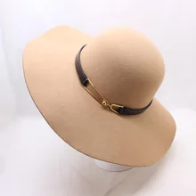 BING YUAN HAO XUAN шляпа Женская крыла широкая фетровая шляпа-котелок Fedora Floppy Sun Belt Cloche женская шапка большая шляпа