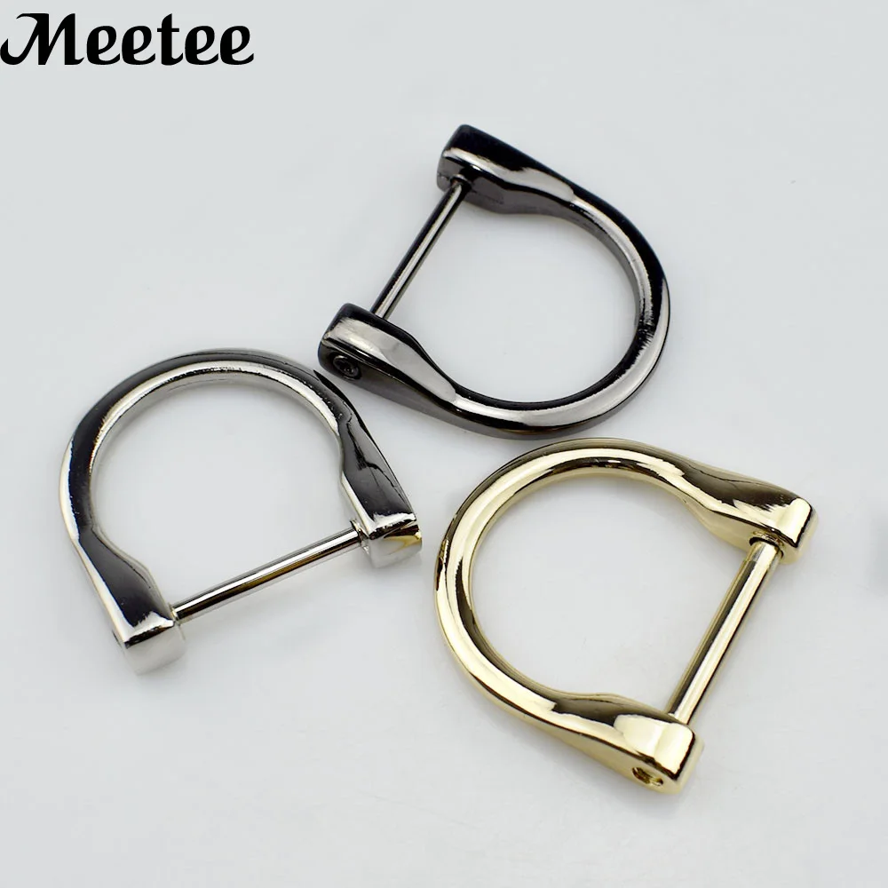 2Pcs Removable Handbag Leather Shoulder Bag Strap D Ring Buckles Clasp