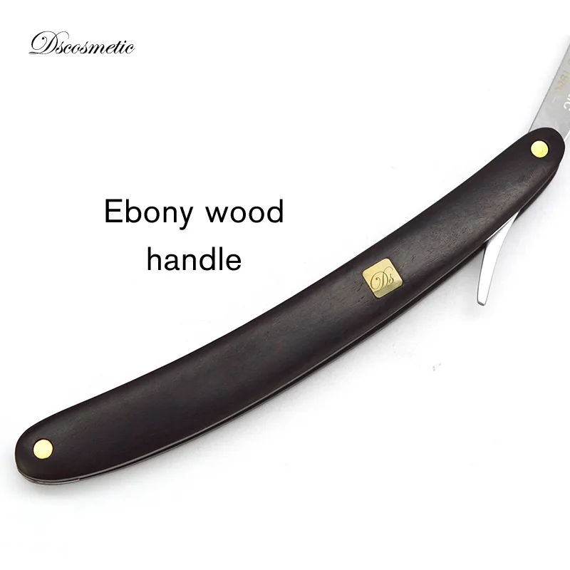 Punho de Madeira em Linha Navalha de Barbear dos Homens Faca de Barbear Dscosmetic Reta Straight Edge Aço Inoxidável Barber Navalha Barbeador Barbear 10 Beleza e saúde