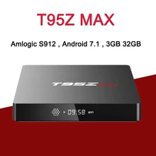 T95Z MAX TV BOX Amlogic S912 Octa Core 2GB 3GB 16GB 32GB Android 7.1 TV Box Arabic IPTV Media player VS T95Z PLUS tanix tx8 max tv box amlogic s912 octa core cpu android 6 0 os bluetooth 4 1 1000m lan