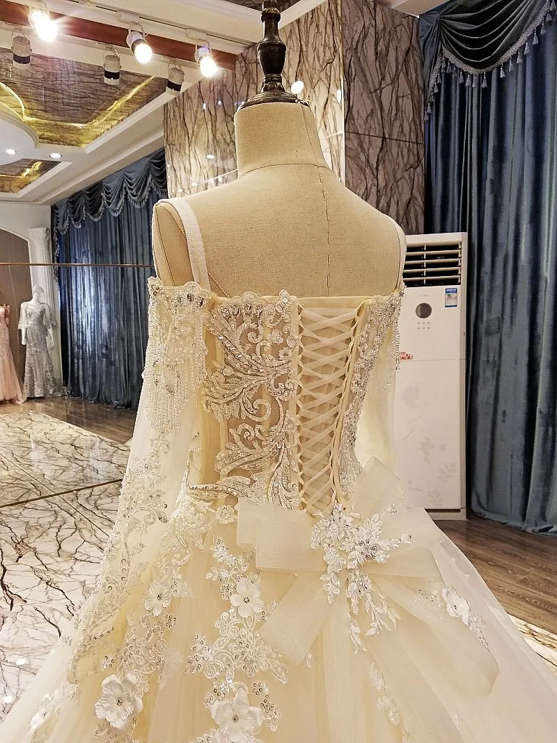 Backlake Robe de mariage 2018 кружевное бальное платье длиной до пола кружевные свадебные