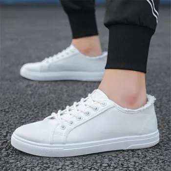 

ELGEER Designer casual canvas men's shoes flat bottom with solid color breathable sneakers shoes men tenis masculino adulto