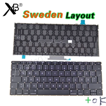 

New A1534 SW SE Sweden Swedish Keyboard Backlight Backlit +Screws for Macbook 12" A1534 Keyboard 2015 Year