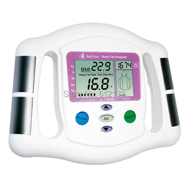 Digital LCD Handheld BMI Tester Body Fat Monitor Body fat percentage Analyzer Fat Meter 5 Levels