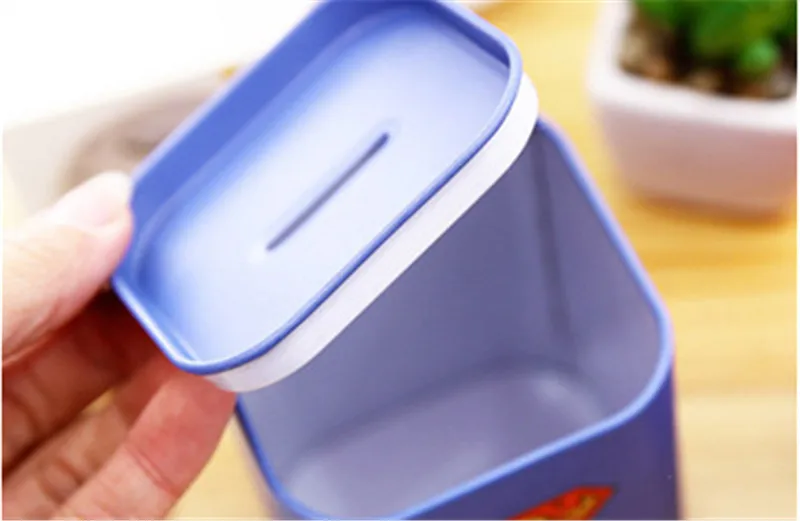 1PC Personalise Square piggy bank Money Boxes Logbook Series Tin Plate box Money Saving Pot Coin Box Jewelry Box Storage Tank  (1)