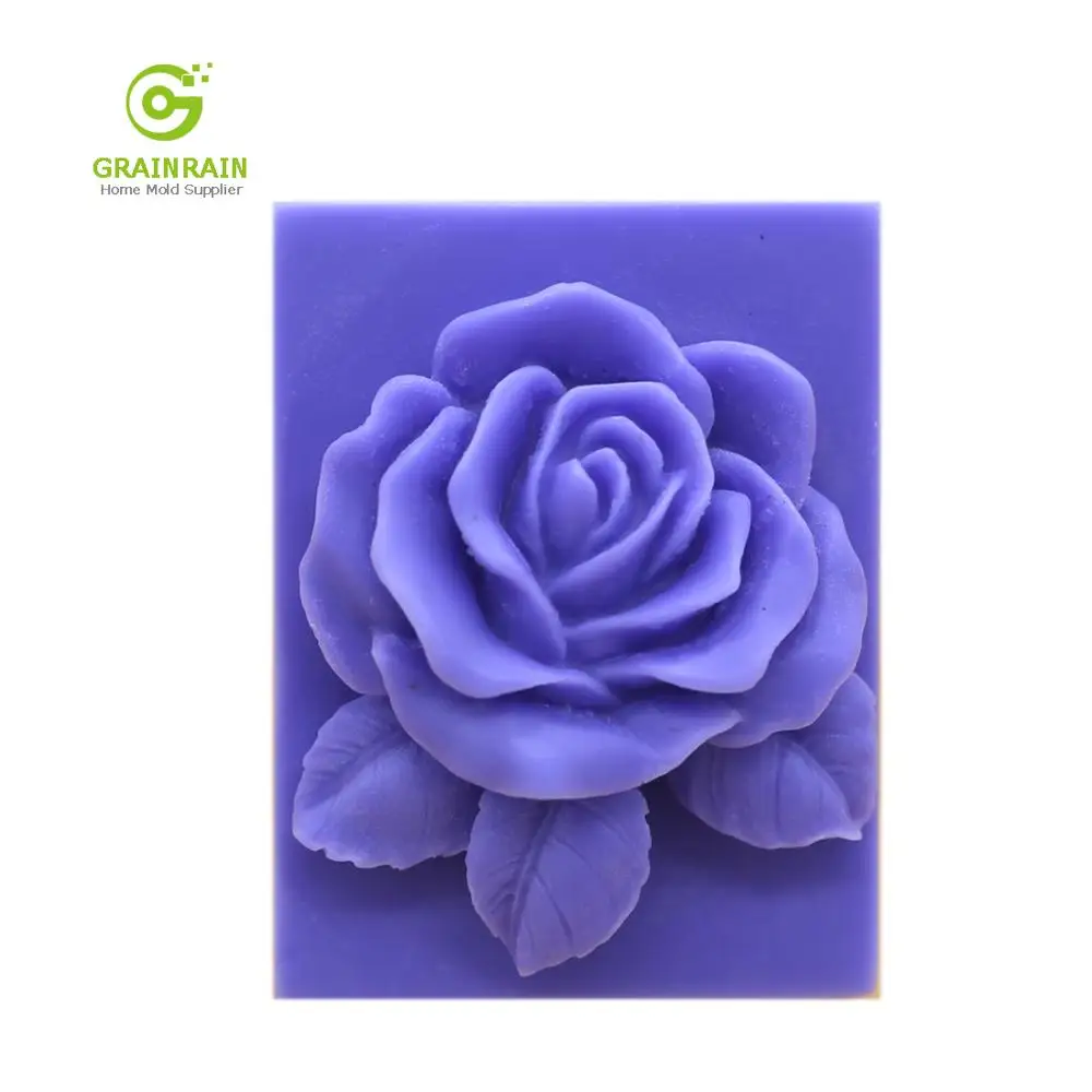 

Grainrain Soap Mold Soap making Tools Diy Craft Candle Mould Silicone Molds Rose 10