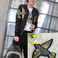 Вышивка из кожи птицы Чжан Цай цветная нить птица вышивка голова одежда аксессуары ткань вышивка ткань для поделок паста