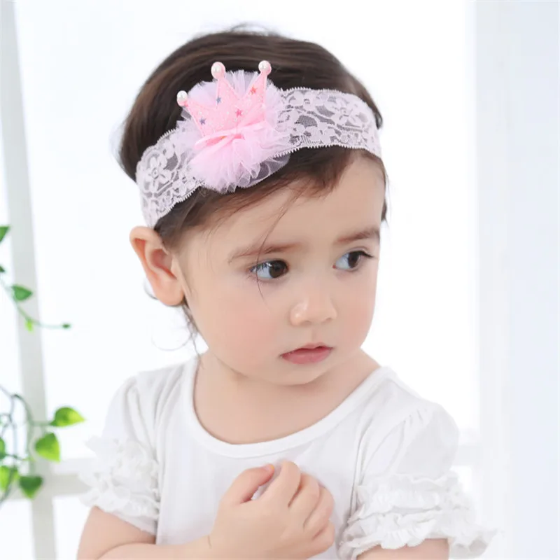 3Sweet Baby Girl Headband High Elastic Kids Headwear Dress Up with Crown Star Design Pretty Princess Turban Hair Accessories