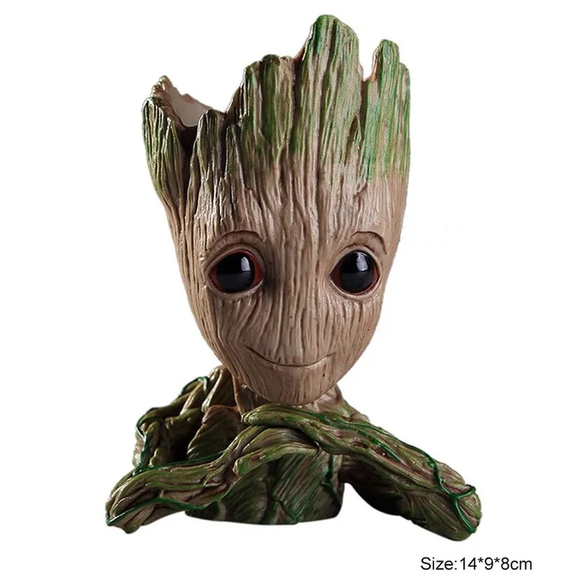 

Flower Pot Baby Groot Flowerpot Planter Action Figures Toys PVC Hero Model Baby Tree Man Cute Model Toy Pen Pot Christmas Toy