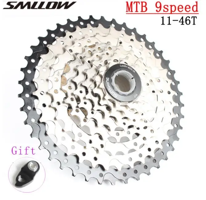 

SUNSHINE-SZ MTB 9 Speed 11-46T Cassette 9s Sprockets 9speed 9v k7 Ratios Compatible With M430 M4000 M590 Mountain Bike