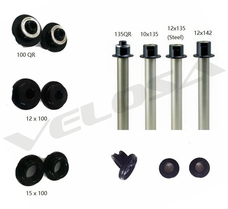 Адаптер для ступиц novatec 791/792 411/412 передняя крышка задняя ось Novatec D791SB/D792SB комплект