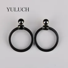 Серьги из сплава черного цвета с кристаллами, винтажные женские серьги новейшего дизайна