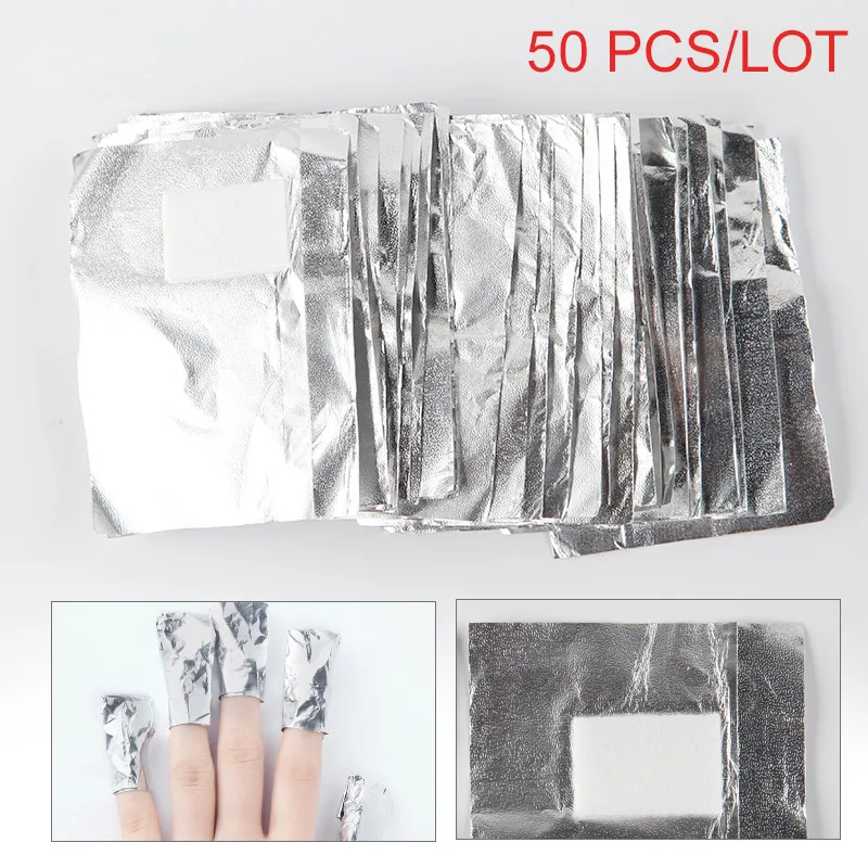 ROSALIND 50 шт./лот алюминиевый Маникюр без ворса хлопчатобумажные салфетки для дизайна ногтей Гель-лак для полировки удаление ногтей обертывание для снятия лака - Цвет: N5274