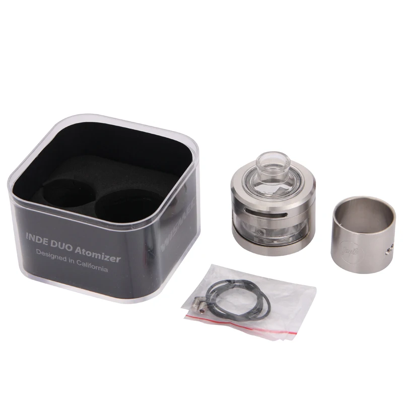 

Original WISMEC INDE DUO RDA Atomizer with 22mm/30mm Tube Rebuildable Dripper Atomizer For electronic cigarette squonk box Mod