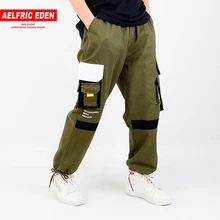 Aelfric Eden, мужские брюки-карго с карманами, весна, цветные штаны-шаровары для бега, скейтборда, модные уличные повседневные штаны для бега
