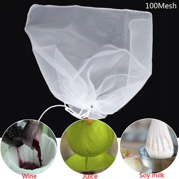 

Multifunctional Wine Brewing Mesh Bag Nylon Drawstring Wine Beer Home Brew Filter Bag Wine Making Tools Juice Soy Milk Maker
